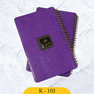 سررسید هوشمند نوتوپیا - چرم بنفش پلاک ژله ای