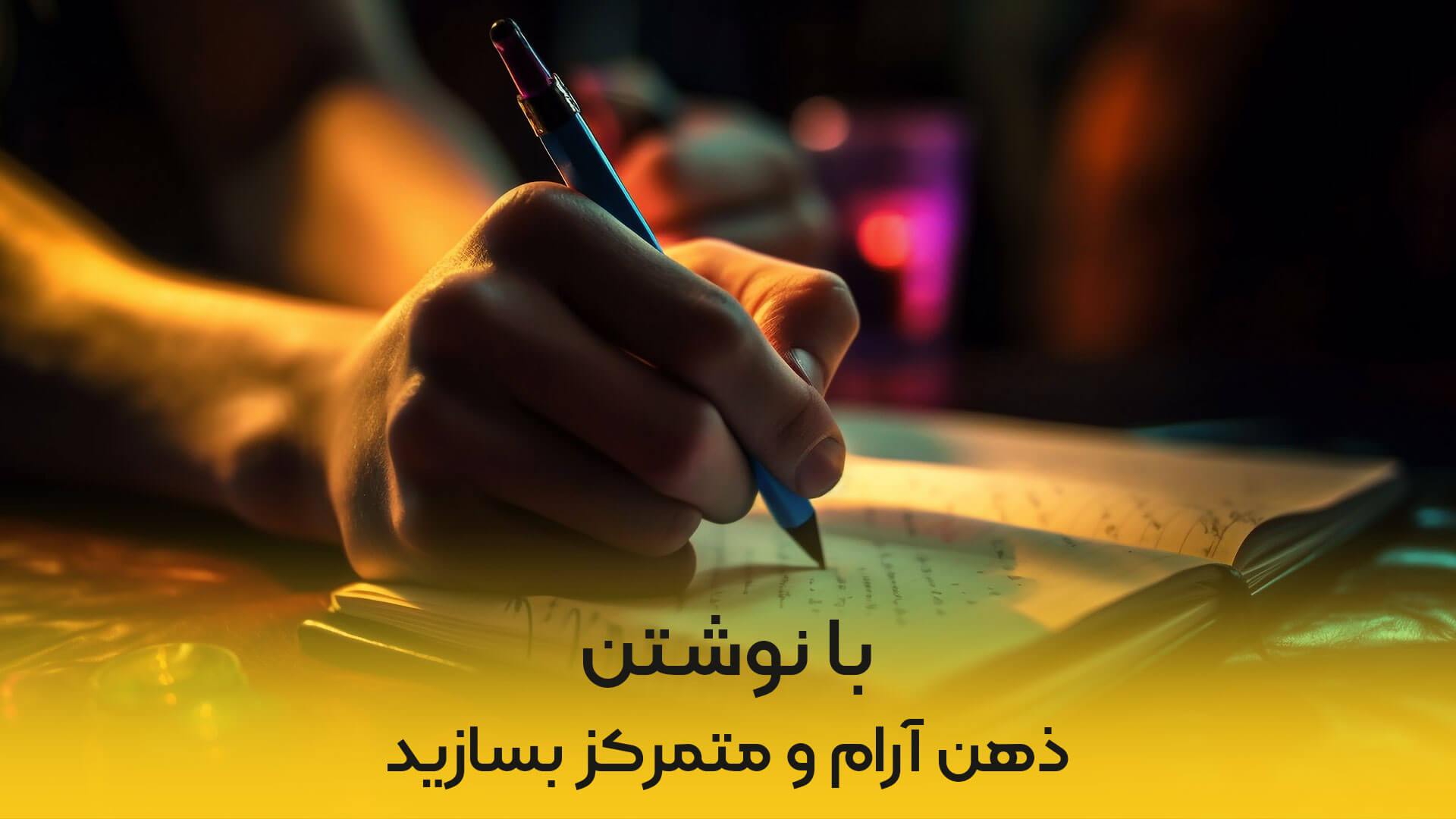با نوشتن ذهنی آرام و متمرکز بسازید