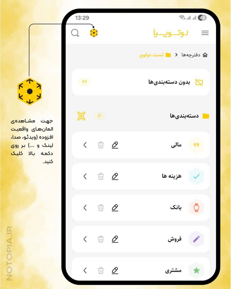 نمایش المان های واقعیت افزوده رد نوتوپیا